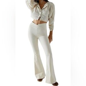 FLAWED NWT Free People Venice Beach Vegan Flare Pants